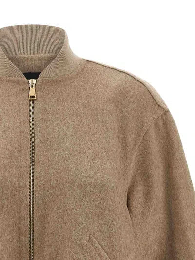 Fabiana Filippi Cashmere Bomber Jacket In Brown