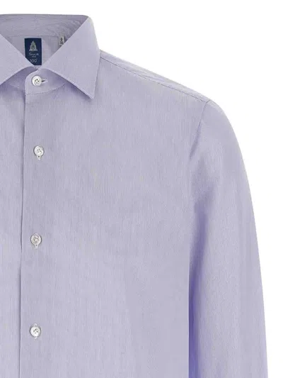 Finamore 1925 Luigi Shirt And Blouse Light Blue In Purple