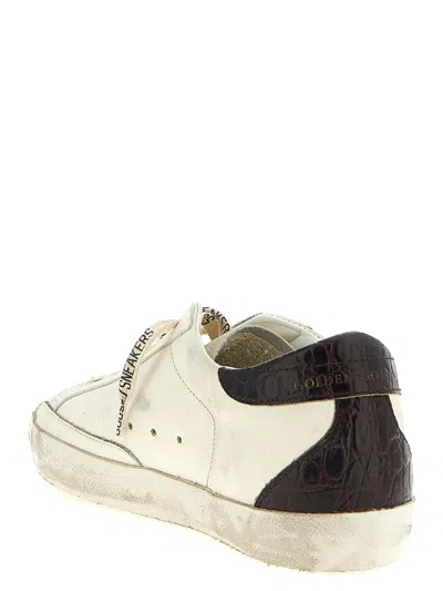 Golden Goose 20mm Super-star Leather Sneakers In Neutral