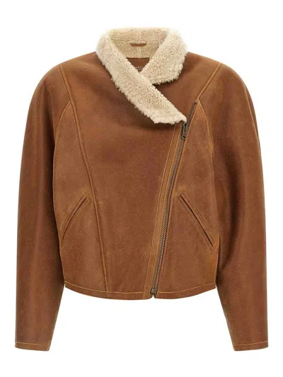 Isabel Marant Blondine Short Jacket In Brown