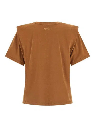 Isabel Marant Cotton T-shirt In Brown