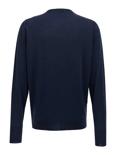 John Smedley Marcus Extra Fine Merino Wool Jumper Clothing In Blue