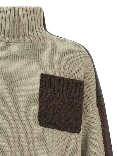 Jw Anderson Two Tone Patch Pocket Sweater In Multi