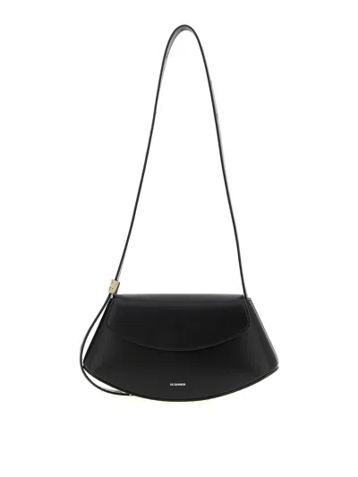 Jil Sander Small Crossbody Bag Adjustable Strap In Black
