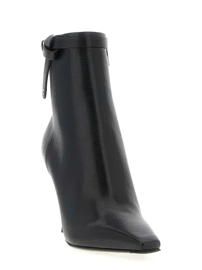 Jimmy Choo Camie Black Ankle Boots With Knot Detail In Leather Woman In Black