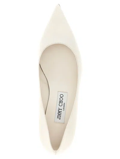 Jimmy Choo Amelia Leather Kitten-heel Pumps In Neutral