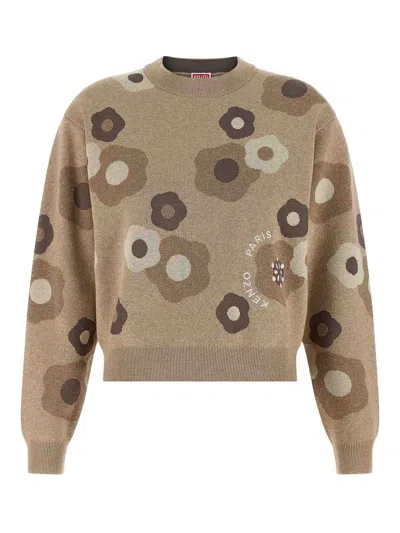 Kenzo Hana Dots Sweaters And Cardigans Beige In Brown