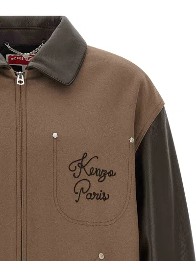 Kenzo Giubbino Blouson Taupe In Brown