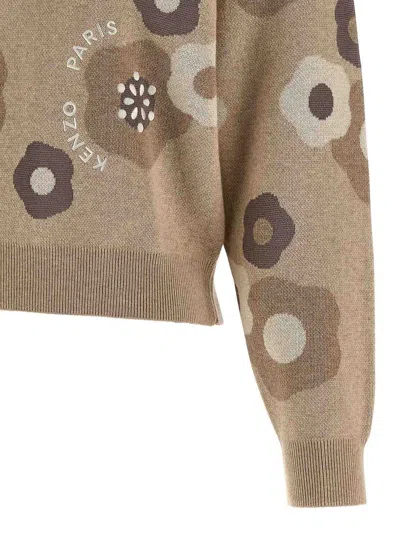 Kenzo Hana Dots Sweaters And Cardigans Beige In Brown