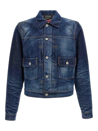 Kenzo Japanese Denim Jacket In Blue
