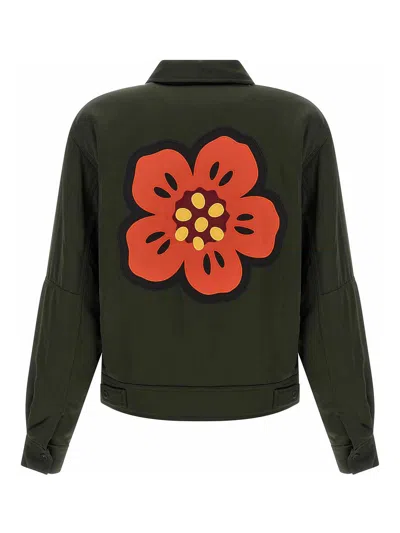 Kenzo Boke Flower Padded Jacket In Green
