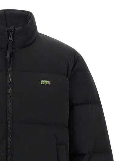 Lacoste Water-repellent Down Jacket With Packable Hood Clothing In Black