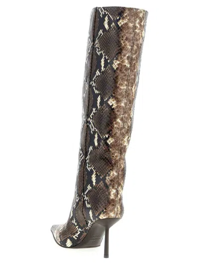 Le Silla 'serpent' Knee High Stiletto Boots In Brown