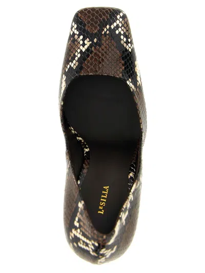 Le Silla 100mm Vittoria Python-print Pumps In Burgundy