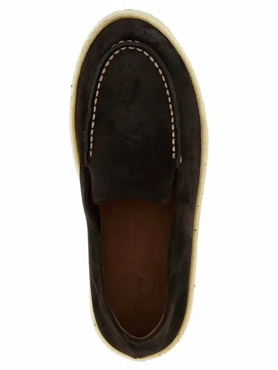 Marsèll Suede Loafers Rubber Sole In Brown