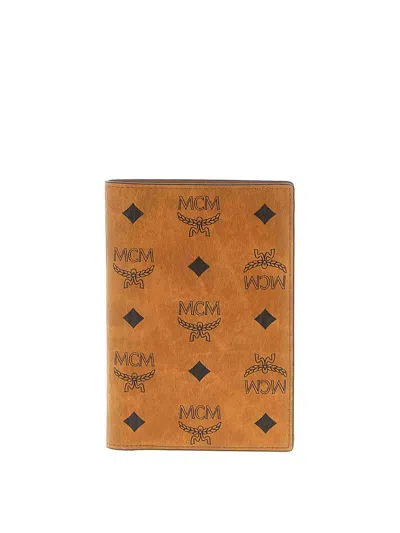 Mcm Ottomar Passport Holder In Brown