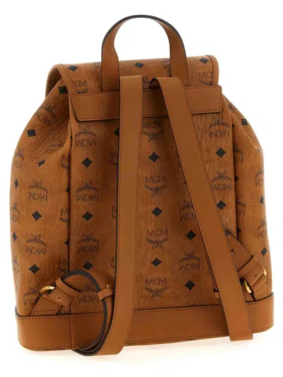 Mcm Straps Detail Hardware Pockets Handle In Brown
