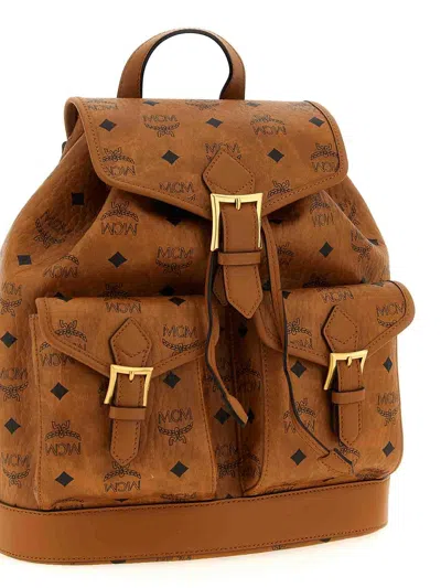 Mcm Straps Detail Hardware Pockets Handle In Brown