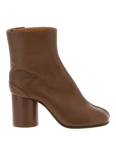 Maison Margiela Tabi Ankle Boots Woman Black In Brown