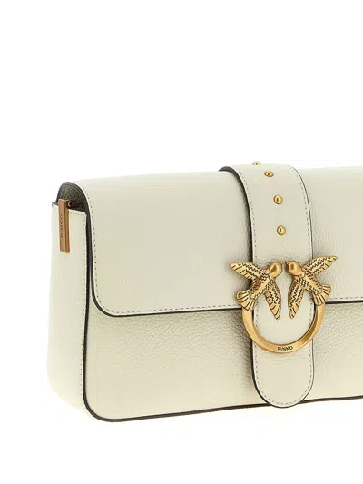 Pinko Love One Classic Slouchy Clutch In White