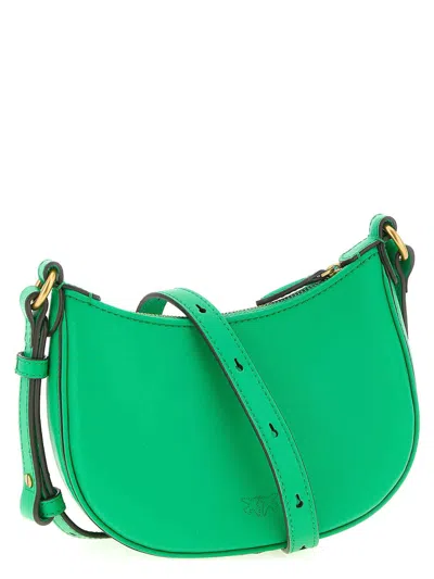 Pinko Baby Half Moon Shoulder Bag In Green