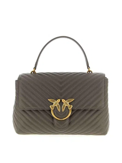 Pinko Love Lady Handbag In Gray