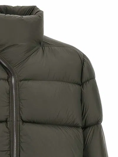 Rick Owens Turtle Puffer Jackets Gray In Green