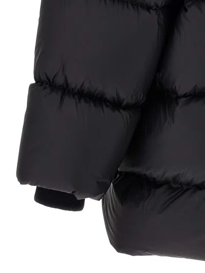 Rick Owens Black Turtle Coat Down Jacket In Black