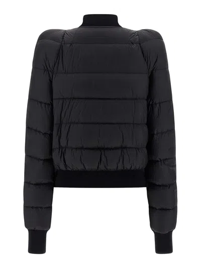 Rick Owens Modern Quilted Down Jacket Pockets In Black