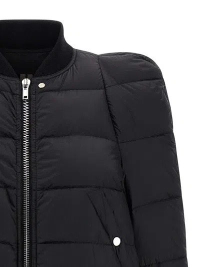 Rick Owens Modern Quilted Down Jacket Pockets In Black