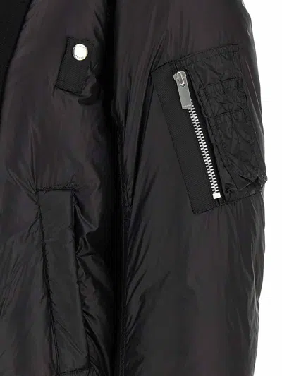 Sacai Wool Insert Bomber Jacket In Black