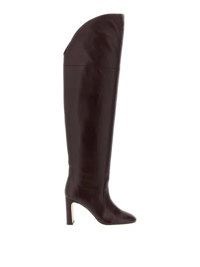 Stuart Weitzman Babette Over-the-knee Tubo Boots In Red