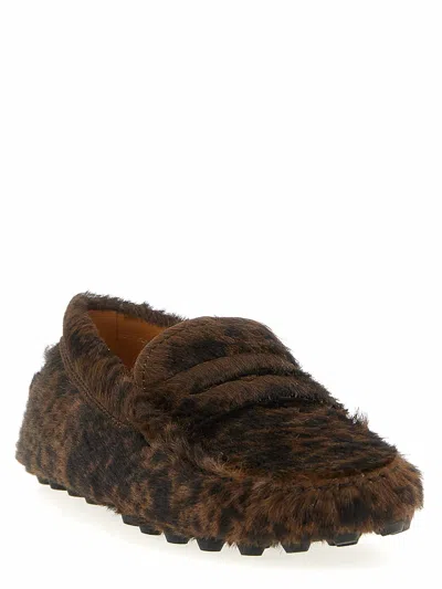 Tod's Moccasin "gommino Macro" In Brown