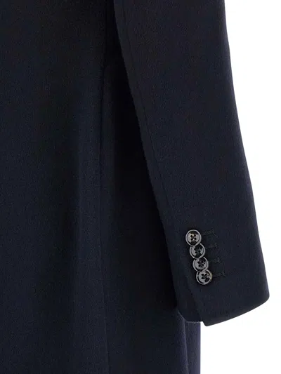 Tagliatore Double-breasted Coat Notched Lapels In Multi