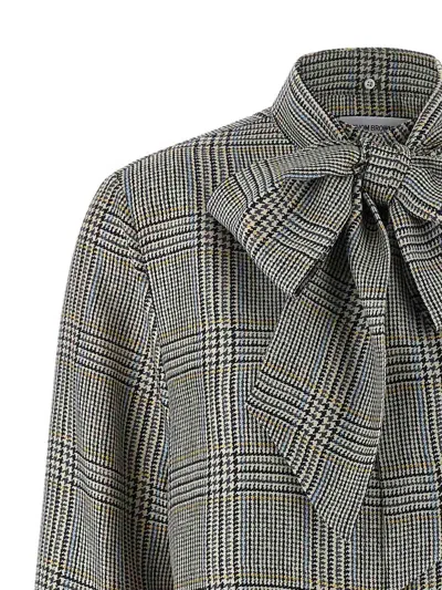 Thom Browne Prince Of Wales Check Shirt Shirt And Blouse Multicolor In Gray