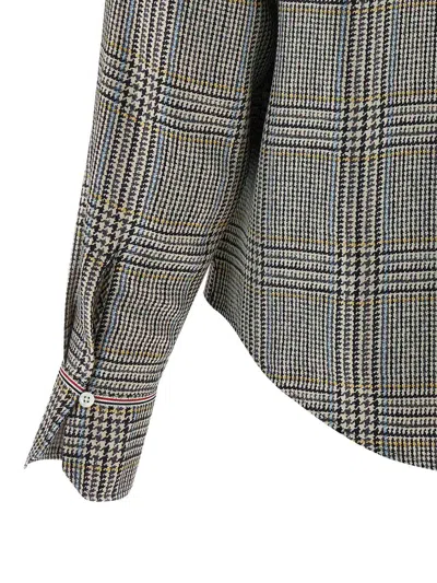 Thom Browne Prince Of Wales Check Shirt Shirt And Blouse Multicolor In Gray
