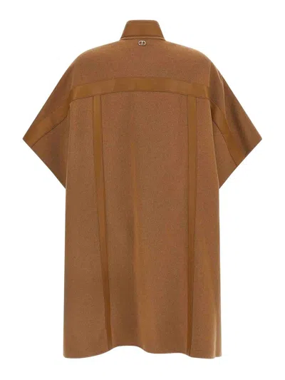 Twinset Twin-set Cape In Brown