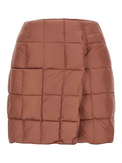 Ienki Ienki Platha Quilted-padded Mini Skirt In Brown