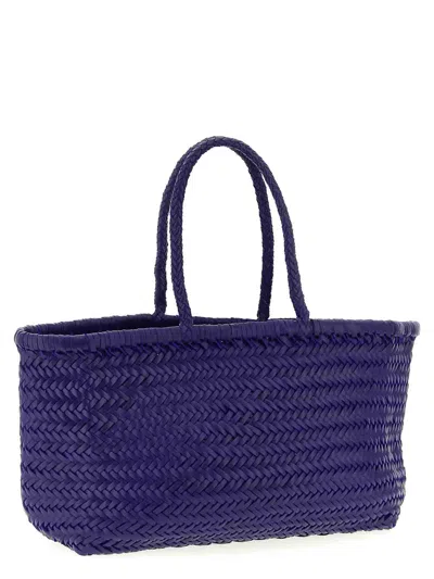 Dragon Diffusion Large Bamboo Triple Jump Chevron-weave Shoulder Bag In Purple