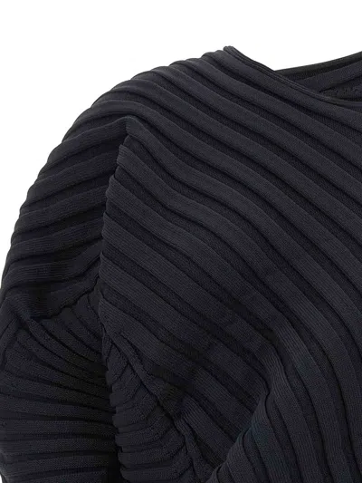 Issey Miyake Women Knit As If Top In Black