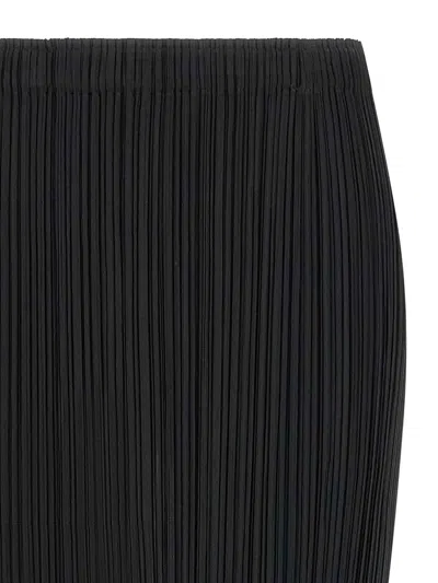 Issey Miyake Midi Skirt Featuring Pleated Design In Black