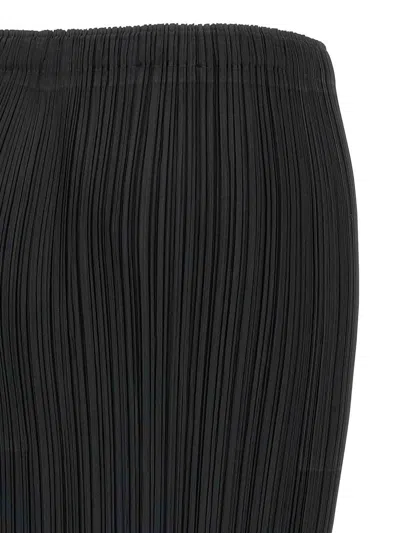 Issey Miyake Midi Skirt Featuring Pleated Design In Black