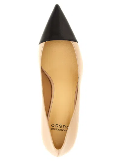 Francesco Russo 55mm Contrast-toe Pointed Pumps In Nude