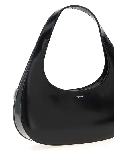 Coperni Curved Glossy Top Handle Bag In Black
