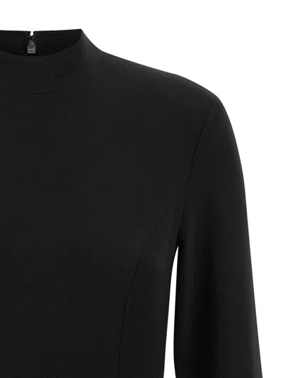 Rotate Birger Christensen Rotate Birgerchristensen 3d Flower Bubble Dress In Black