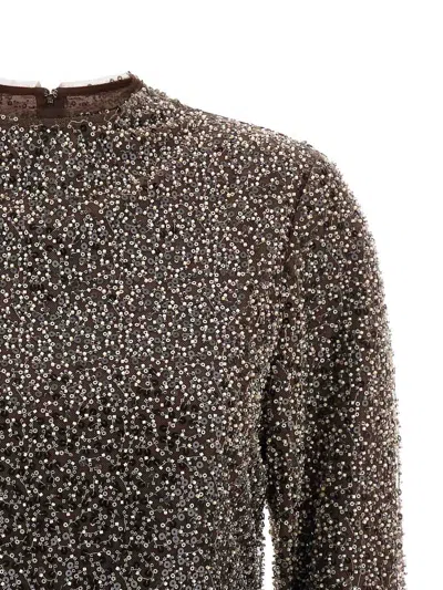 Rotate Birger Christensen Top Rotate Woman Color Beige In Brown