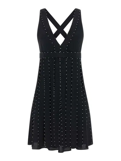Giovanni Bedin Pearl Dress In Black