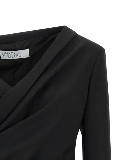 Giuseppe Di Morabito Asymmetrical Jacket Featuring Brooch Detail In Black