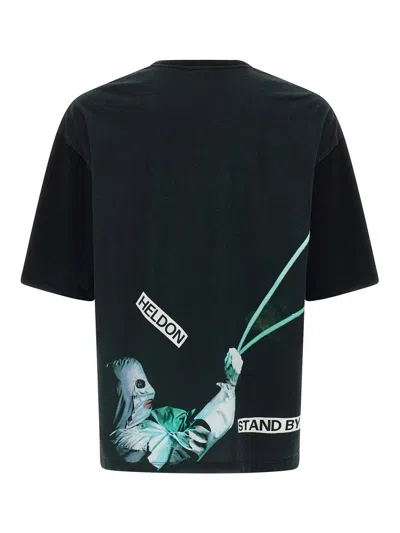 Undercover Graphic Print Crew Neck Short Sleeve T-shirt In Black