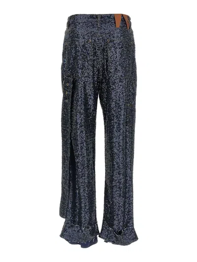 Darkpark 'lisa' Trousers Sequin Embellishment In Blue